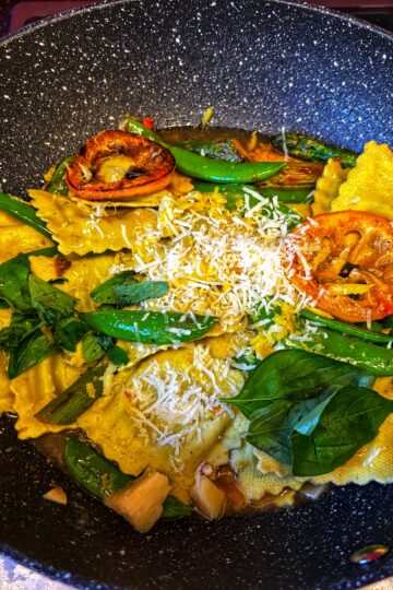 Pea Asparagus Ravioli: A spring delight